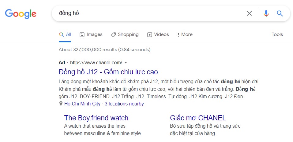 Quảng cáo Tìm kiếm (Google Search)